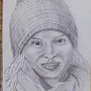 Mein Abschlussprojekt für den Kurs: Realistische Bleistiftporträts: Licht, Schatten und Proportionen. Artes plásticas, Esboçado, Desenho a lápis, Ilustração tradicional, Desenho realista, Desenho artístico, Desenho, Desenho de retrato, e Desenho anatômico projeto de moya_ayana - 16.09.2023
