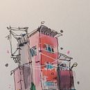 Mi proyecto del curso: Dibujo arquitectónico expresivo con marcadores de colores. Projekt z dziedziny Sketching,  R, sunek,  R, sunek architektoniczn, Sketchbook,  R i sunek atramentem użytkownika urania282 - 13.09.2023