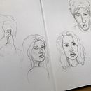 Mon projet du cours : Carnet de portraits : explorez le visage humain Ein Projekt aus dem Bereich Skizzenentwurf, Zeichnung, Porträtzeichnung, Artistische Zeichnung und Sketchbook von mariebarbet50 - 18.09.2023