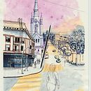 Mein Abschlussprojekt für den Kurs: Urban Sketching: Kreiere expressive Stadtlandschaften. Pintura, Esboçado, Desenho, Pintura em aquarela, Sketchbook e Ilustração com tinta projeto de vipassana123 - 19.09.2023