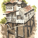 My project for course: Expressive Architectural Sketching with Colored Markers. Un proyecto de Bocetado, Dibujo, Ilustración arquitectónica, Sketchbook e Ilustración con tinta de Eric Leyland - 18.09.2023
