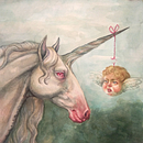 Unicornio meets cherub. Traditional illustration, Watercolor Painting, Fine Arts, and Editorial Illustration project by Sarah Medina Rojas - 09.20.2023