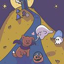 Diseño de mundos kawaii: "I´ll do a trick for a treat". Een project van Ontwerp van personages, Digitale illustratie y Manga van Ana Ruiz - 20.09.2023