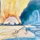 saludo al sol. Ilustração tradicional, Artes plásticas, Pintura, e Pintura em aquarela projeto de Tannya Rojas - 31.08.2023