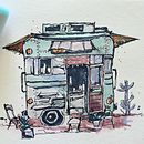 My project for course: Expressive Architectural Sketching with Colored Markers. Sketching, Drawing, Architectural Illustration, Sketchbook & Ink Illustration project by Divya Subramaniam - 09.21.2023