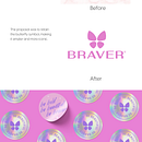 Mi proyecto del curso: Diseño de logo Braver. Projekt z dziedziny Design, Br, ing i ident, fikacja wizualna, Projektowanie graficzne, Projektowanie logot i pów użytkownika Alejandra Molina - 22.09.2023