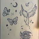 Mi proyecto del curso: Tatuaje fine line: la sutileza de la línea. Traditional illustration, Drawing, and Tattoo Design project by Maria Galeana - 09.23.2023