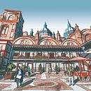 Mi proyecto del curso: Ilustración arquitectónica: capta la personalidad de una ciudad. Seminario San Luis Cuenca-Ecuador. Een project van Traditionele illustratie, Architectuur,  Tekening, Digitale illustratie y  Architecturale illustratie van Gabriel Pérez - 24.09.2023
