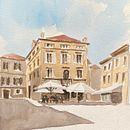 Mein Abschlussprojekt für den Kurs: Moderne Techniken für Stadtlandschaften in Aquarell . % Ursula tarafından hazırlanan Tablo, Sulubo, Ve a Resim projesi - 09.25.2023
