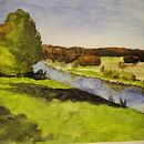 Natürliche Aquarelllandschaften (Arbeit zum Kurs von Pito Campus) . Pictura și Pictură în acuarelă de jolie_s - 06.01.2023