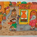 La Navidad de María. Un projet de Illustration traditionnelle de Alejandra Aravena - 22.12.2021