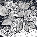 Zentangle art. Desenho projeto de Veena Arun - 29.09.2023