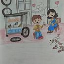 Luis y su bicicleta. Ilustração tradicional, Desenho, Ilustração digital, Ilustração infantil, Desenho digital, Pintura digital, e Narrativa projeto de hilmary rondon - 30.09.2023