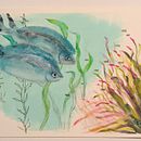 My project for course: Marine Universe Illustration in Watercolor. Projekt z dziedziny Trad, c, jna ilustracja,  Malarstwo, Malowanie akwarelą, Ilustracja naturalist i czna użytkownika guindi12 - 01.10.2023