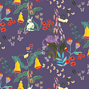 Wonderland. Projekt z dziedziny Trad, c, jna ilustracja, Pattern design, Ilustracja c, frowa, Stemple i Malowanie gwaszami użytkownika Sol Baires - 03.10.2023