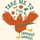 Take me to the Farmers Market Illustration. Ilustração vetorial, Design de personagens, Design gráfico e Ilustração digital projeto de Terra Tapia - 06.10.2023
