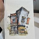 My project for course: Expressive Architectural Sketching with Colored Markers . % Tiana NQ tarafından hazırlanan Eskiz çizimi, Çizim, Mimari İllüstras, on, Eskiz defteri, Mürekkep İllüstras, Ve onu projesi - 10.05.2023