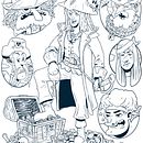 Ocean Coloring Book. Un proyecto de Diseño de personajes, Ilustración digital e Ilustración infantil de Tarik Mask - 07.10.2023