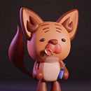 Floki. Kawaii.. Traditional illustration, Character Design, Digital Illustration, 3D Modeling, and Manga project by Oscar Sobrino Guagnelli - 10.07.2023