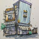 My project for course: Expressive Architectural Sketching with Colored Markers . Schițe, Desen, Ilustrație arhitecturală, Caiet de schițe & Ilustrație cu cerneală de Robert Emond - 10.07.2023