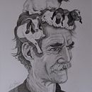 Goat man Wyn. Un proyecto de Ilustración tradicional de Sally Jory - 08.10.2023