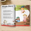 Pirate story, illustration fon magazine. Projekt z dziedziny Projektowanie postaci, Ilustracja c, frowa, Ilustracje dla dzieci, R, sunek c, frow i Literatura dziecięca użytkownika Andrea Iusso - 09.10.2023