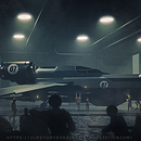 Kitbashing: Starship in Hangar. Un proyecto de 3D, Ilustración digital, Stor, telling, Stor, board, Concept Art y Diseño 3D de Jean-Claude De La Ronde - 24.01.2023