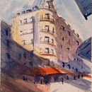 Mi proyecto del curso: Dibujo arquitectónico con acuarela y tinta. Een project van  Schetsen,  Tekening, Aquarelschilderen,  Architecturale illustratie, Sketchbook y  Illustratie met inkt van Francisco Santana - 05.10.2023