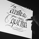 Mi proyecto del curso: Lettering para tatuajes . Caligrafie, Scrisori și Design tatuaj de Harvey Perez - 10.04.2023