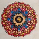By Hafsah Danish, age 9 years. project for course: Introduction to Islamic Art: Create Biomorphic Patterns Ein Projekt aus dem Bereich Malerei, Musterdesign, Zeichnung, Aquarellmalerei und Illustration mit Tinte von Rabeea - 11.10.2023