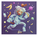 My project for course: 3D Character Creation in Blender Ein Projekt aus dem Bereich 3D, Design von Figuren, 3-D-Modellierung, Design von 3-D-Figuren und 3-D-Design von Abrar Basahi - 13.10.2023