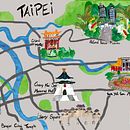 My Taipei Map. Un proyecto de Ilustración tradicional, Infografía, Dibujo, Ilustración digital y Pintura digital de Letizia Valle - 03.10.2023