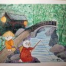 Meu projeto do curso: Ilustração em aquarela com influência japonesa. Traditional illustration, Drawing, and Watercolor Painting project by Julio Barreto Maia Junior - 10.16.2023