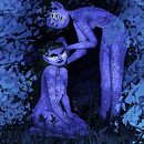 Demons in the wood. Projekt z dziedziny Ilustracja c i frowa użytkownika Ivette Soto Bustamante - 18.10.2022