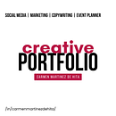 Carmen Mdh - Portfolio Informal. Een project van Social media,  Br, ing en identiteit, Cop, writing,  Creativiteit, Stor y telling van Carmen Martínez de Hita - 05.10.2023