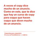 Mi proyecto del curso: Copywriting para copywriters . % Ana Moya tarafından hazırlanan Reklamcılık, Metin, azarlığı, Hika, e anlatımı, Ve İletişim projesi - 10.20.2023