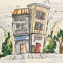 Mein Abschlussprojekt für den Kurs: Expressive Architekturskizzen mit Markern. Esboçado, Desenho, Ilustração arquitetônica, Sketchbook e Ilustração com tinta projeto de Cornelia - 19.10.2023