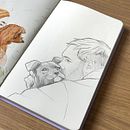 Mein Abschlussprojekt für den Kurs: Skizzenbuch für Porträts: Erkunde das menschliche Gesicht. Sketching, Drawing, Portrait Drawing, Artistic Drawing, and Sketchbook project by Paula - 10.22.2023