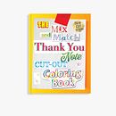 Mix and Match Thank You Note Cut-Out Coloring Book. Publicidade, Branding e Identidade, Design de produtos, Tipografia, Escrita, Copywriting, Papercraft, Lettering, Criatividade, Marketing para Instagram, e Estratégia de marca projeto de Dan Morgan - 24.10.2023