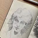 Il mio progetto del corso: Ritratto su blocco da disegno: esplora il volto umano. Sketching, Drawing, Portrait Drawing, Artistic Drawing, and Sketchbook project by Mattia Fisicaro - 10.25.2023