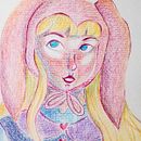 Dibujo de retratos llamativos con lápices de colores.. Desenho, Desenho de retrato, Sketchbook, e Desenho com lápis de cor projeto de Arlette Cruz - 22.10.2023