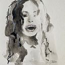 My project for course: Mindful Painting with India Ink . Ilustrație tradițională, Arte plastice, Pictura, Desen în creion, Desen de portret, Desen artistic & Ilustrație cu cerneală de christalhiti - 10.26.2023