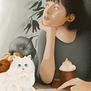 Mon projet du cours : Portraits fantaisistes sur Procreate. Un projet de Illustration traditionnelle, Illustration numérique , et Peinture numérique de jobabbb - 28.10.2023