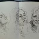 My project for course: Portrait Sketchbooking: Explore the Human Face. Un progetto di Bozzetti, Disegno, Disegno di ritratti, Disegno artistico e Sketchbook di Catherine Hackett - 29.10.2023