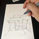 My project for course: Expressive Architectural Sketching with Colored Markers. Projekt z dziedziny Sketching,  R, sunek,  R, sunek architektoniczn, Sketchbook,  R i sunek atramentem użytkownika Virginia Da Costa Jardim-Waldron - 30.10.2023