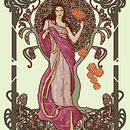 Mi proyecto del curso: Retrato ilustrado con estilo art nouveau. Een project van Traditionele illustratie,  Beeldende kunst, Digitale illustratie,  Portrettekening,  Artistieke tekening, Digitale tekening y  Digitaal schilderij van Arq. Iris Cristal Guerrero García - 30.10.2023