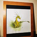 Dragon dans l'herbe . Een project van  Tekening y Aquarelschilderen van Léa Greppo - 31.10.2023