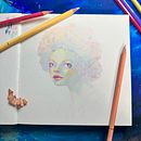 My project for course: Vibrant Portrait Drawing with Colored Pencils. Un progetto di Disegno, Disegno di ritratti, Sketchbook e Disegno con matite colorate di aestheral - 31.10.2023