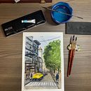 My project for course: Urban Landscapes in Watercolor Ein Projekt aus dem Bereich Bildende Künste, Aquarellmalerei und Architektonische Illustration von Cristina Adorisio - 10.10.2023