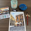 My project for course: Modern Techniques for Watercolor Cityscapes Ein Projekt aus dem Bereich Malerei und Aquarellmalerei von Cristina Adorisio - 01.11.2023